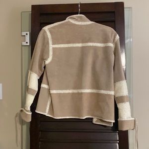 Tan and Cream Women's Jacket